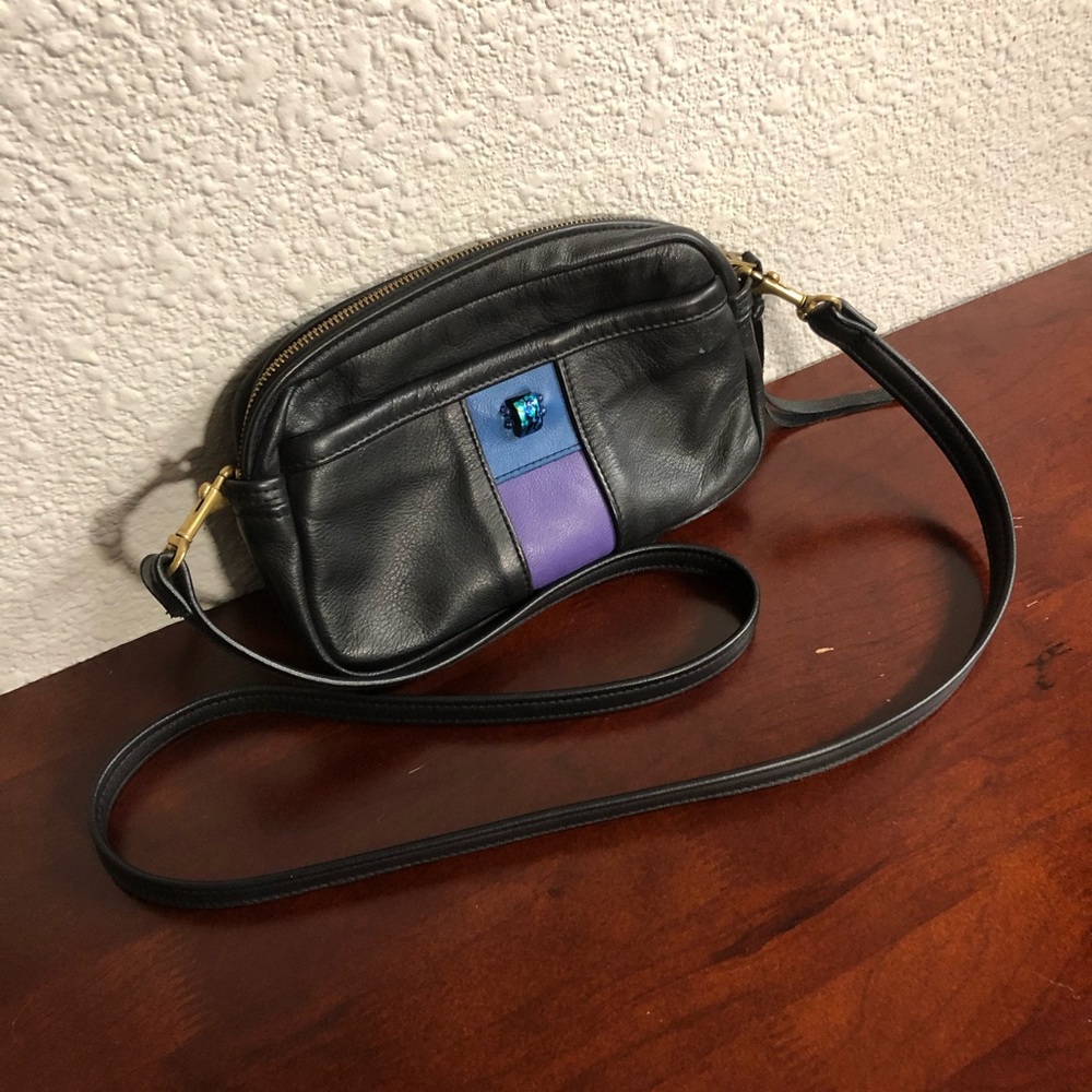Black leather 90s purse